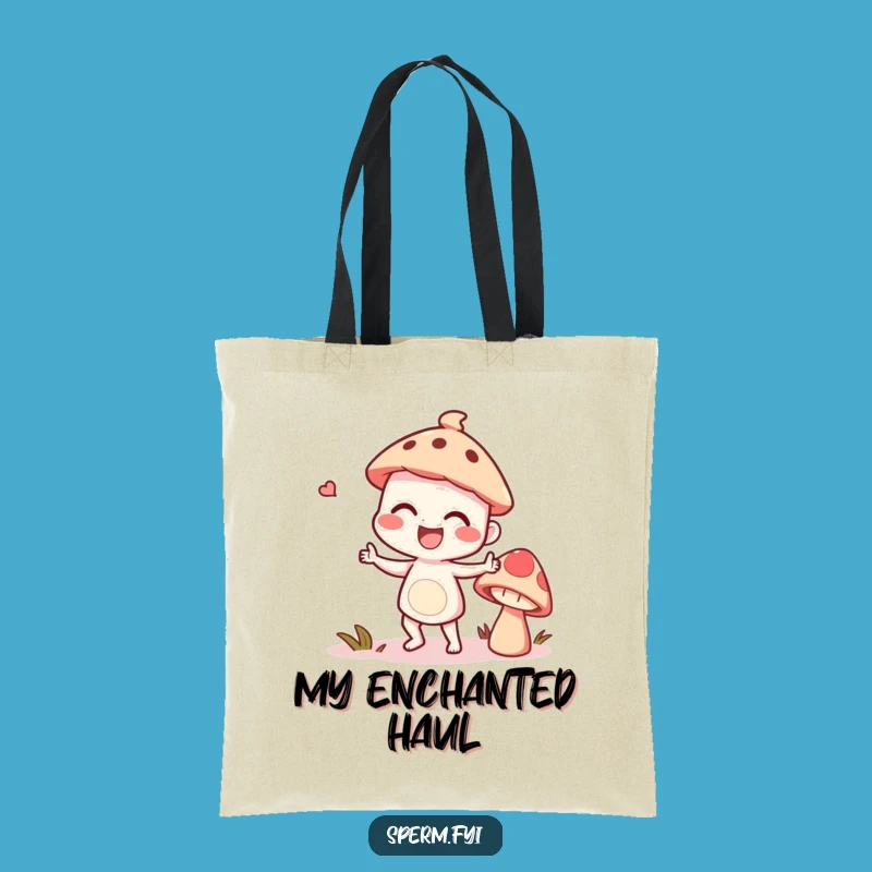 Funny Mushroom Dance Tote Bag: Whimsical Character Accessory for Fun