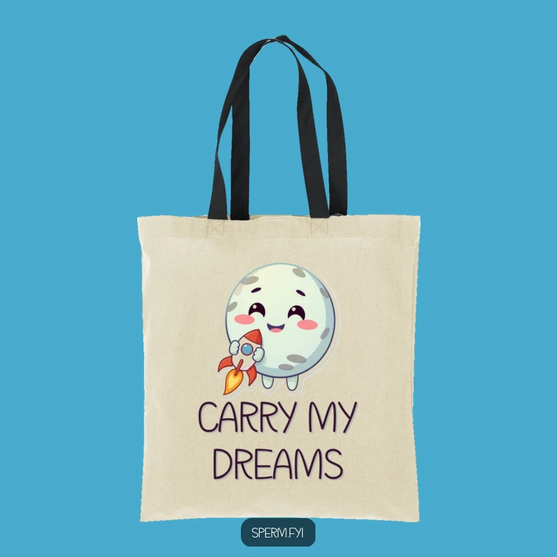 Funny Planet Rocket Tote Bag: Carry Your Dreams on the Go