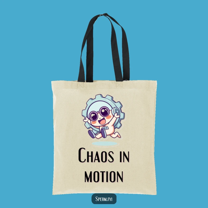 Funny Quirky Gear Tumble Tote Bag - Carry Your Fun with Style