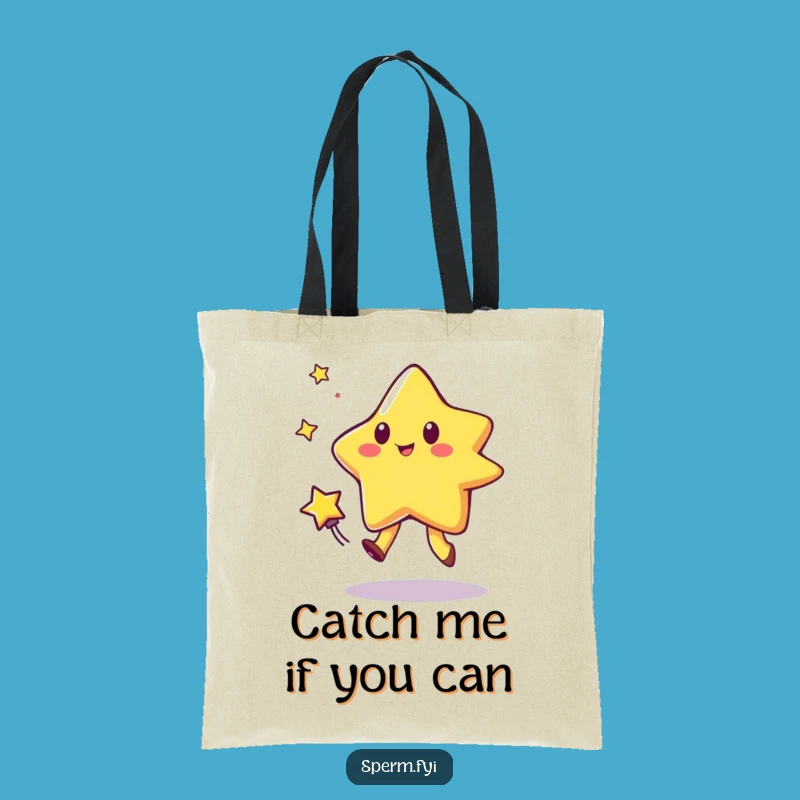 Funny Star Tagging Comet Tote Bag: Carry Your Laughs in Style